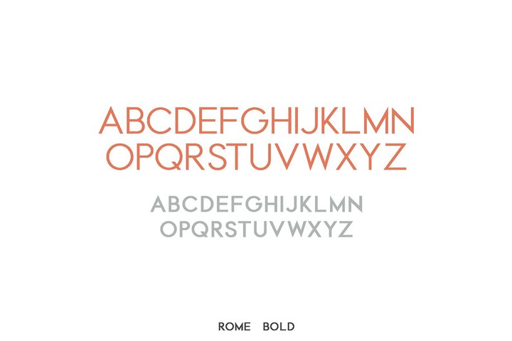 Пример шрифта Rome Regular